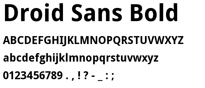 Droid Sans Bold font